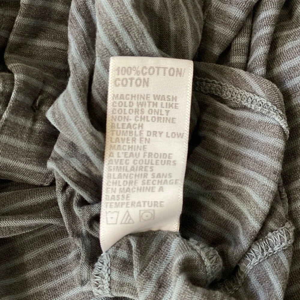 Standard James Perse blue and grey striped knit side panel shirt size 1 - Picture 14 of 14